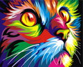 Malowanie po numerach Kolorowy kot M1136