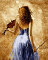 Malowanie po numerach Dziewczyna ze skrzypcami M991177