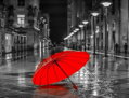 Malowanie po numerach Czerwony parasol M991463