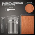 Humidor na cygara z akrylu z higrometrem 823004