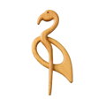 Drewniana broszka Flamingo 3921
