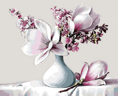 Malowanie po numerach Kwiaty magnolii M1670
