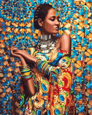 Malowanie po numerach Afrykańska dziewczyna M991318
