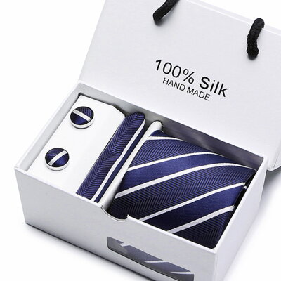Krawat, spinki do mankietów i chusteczka 7081-26