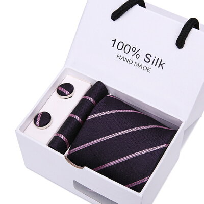 Krawat, spinki do mankietów i chusteczka 7081-46
