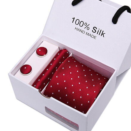 Krawat, spinki do mankietów i chusteczka 7081-45
