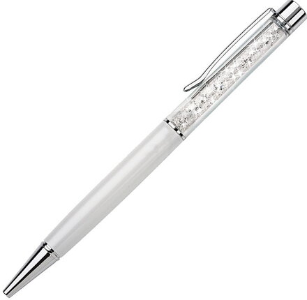 Długopis z białymi kryształkami 700-11
