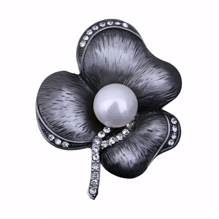 Broszka Kwiat z Perłą 3866