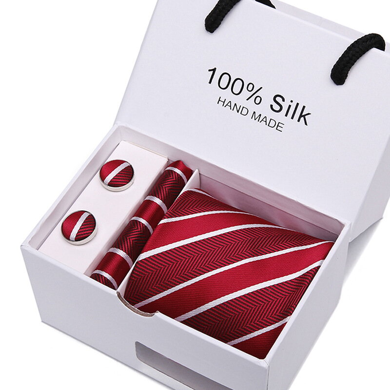 Krawat, spinki do mankietów i chusteczka 7081-37