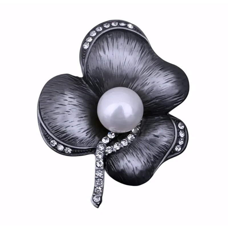 Broszka Kwiat z Perłą 3866